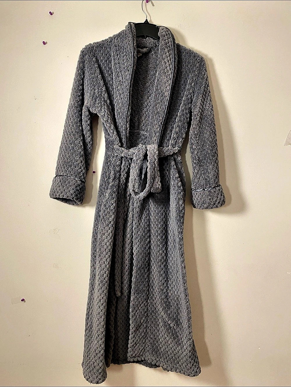 Gray Long Robe Like New with Pockets